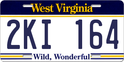 WV license plate 2KI164
