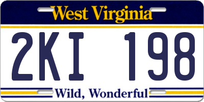 WV license plate 2KI198