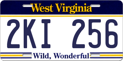 WV license plate 2KI256