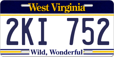 WV license plate 2KI752