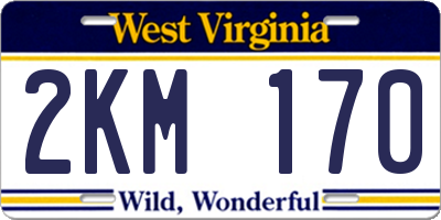 WV license plate 2KM170