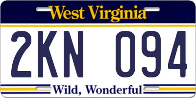 WV license plate 2KN094