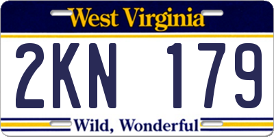 WV license plate 2KN179