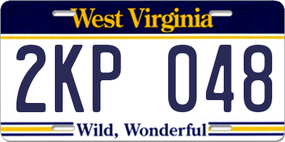 WV license plate 2KP048