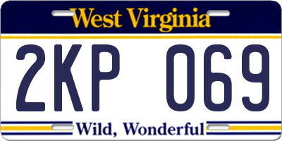 WV license plate 2KP069