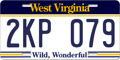WV license plate 2KP079