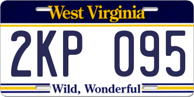 WV license plate 2KP095