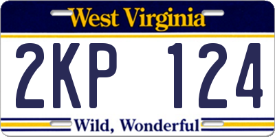WV license plate 2KP124