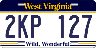 WV license plate 2KP127