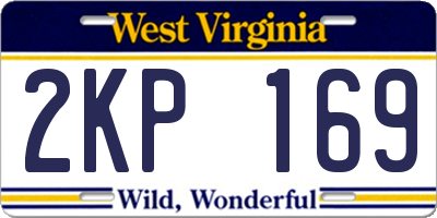 WV license plate 2KP169