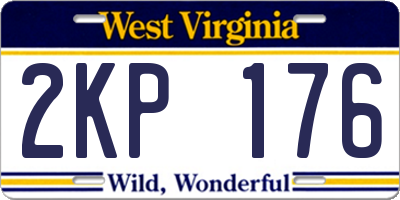 WV license plate 2KP176