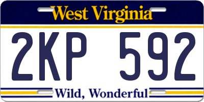 WV license plate 2KP592