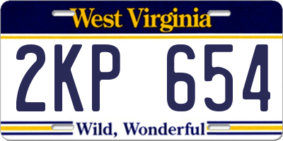 WV license plate 2KP654