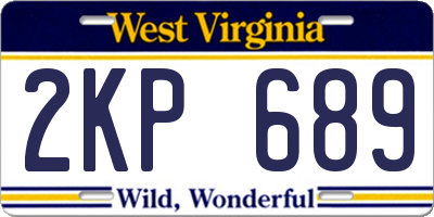 WV license plate 2KP689