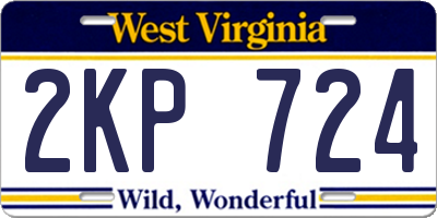 WV license plate 2KP724