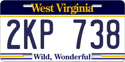 WV license plate 2KP738