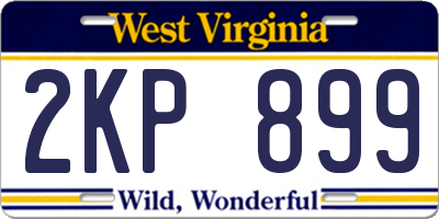 WV license plate 2KP899