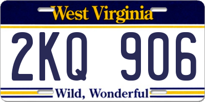 WV license plate 2KQ906