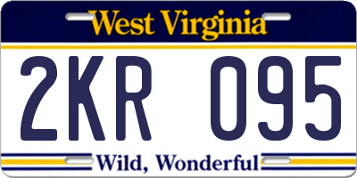 WV license plate 2KR095