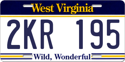 WV license plate 2KR195