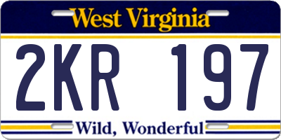 WV license plate 2KR197