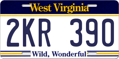 WV license plate 2KR390