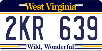 WV license plate 2KR639