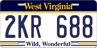 WV license plate 2KR688