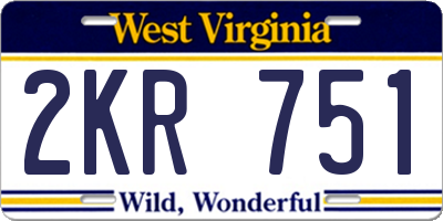 WV license plate 2KR751