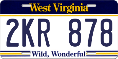 WV license plate 2KR878