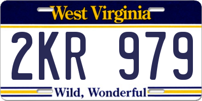 WV license plate 2KR979