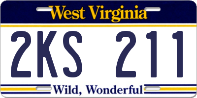 WV license plate 2KS211