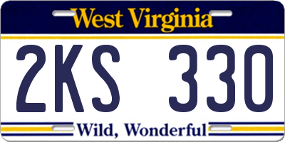 WV license plate 2KS330