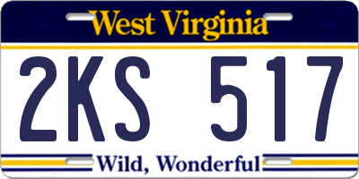 WV license plate 2KS517
