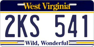 WV license plate 2KS541