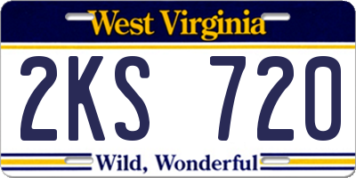 WV license plate 2KS720