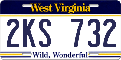WV license plate 2KS732