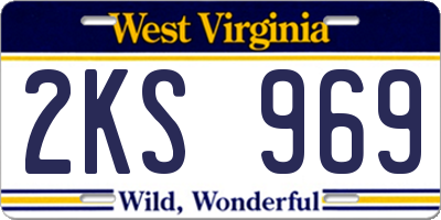 WV license plate 2KS969