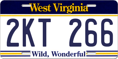 WV license plate 2KT266