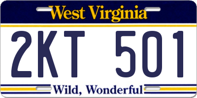 WV license plate 2KT501