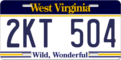 WV license plate 2KT504