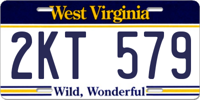 WV license plate 2KT579