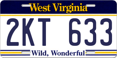 WV license plate 2KT633