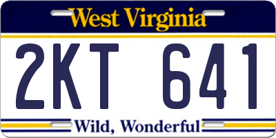 WV license plate 2KT641