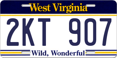 WV license plate 2KT907