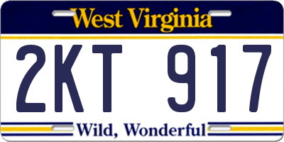 WV license plate 2KT917