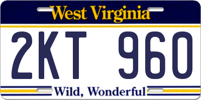 WV license plate 2KT960