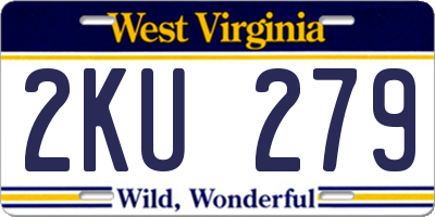 WV license plate 2KU279