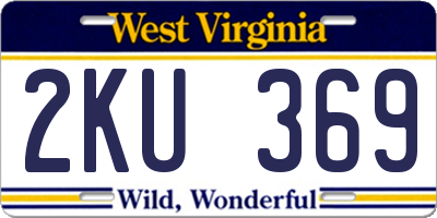 WV license plate 2KU369