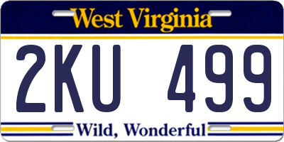 WV license plate 2KU499